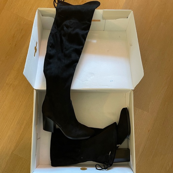 Amazon.com | Marc Fisher Women Size 8 black March Fisher over the knee boots